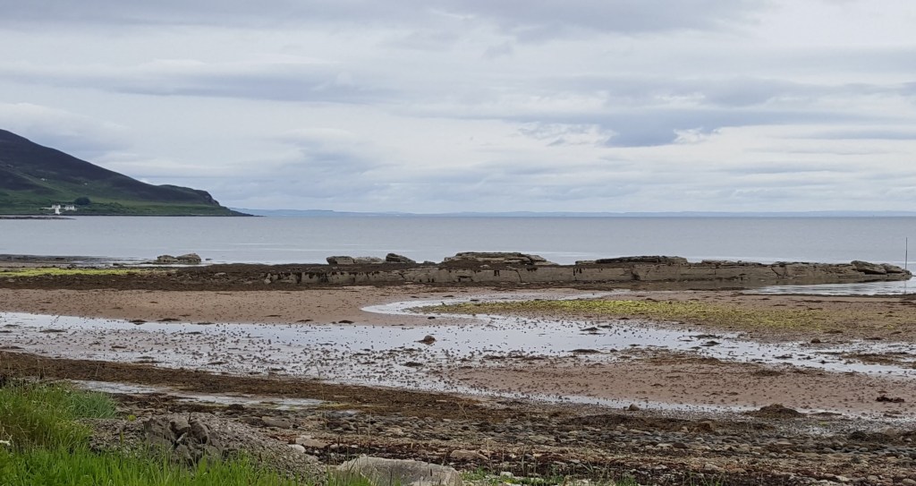 Click on the link A brief overview of the geology of the village of Whiting Bay. Isle of Arran