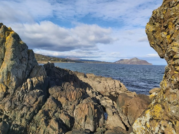 Holy Isle from Largiebeg shore